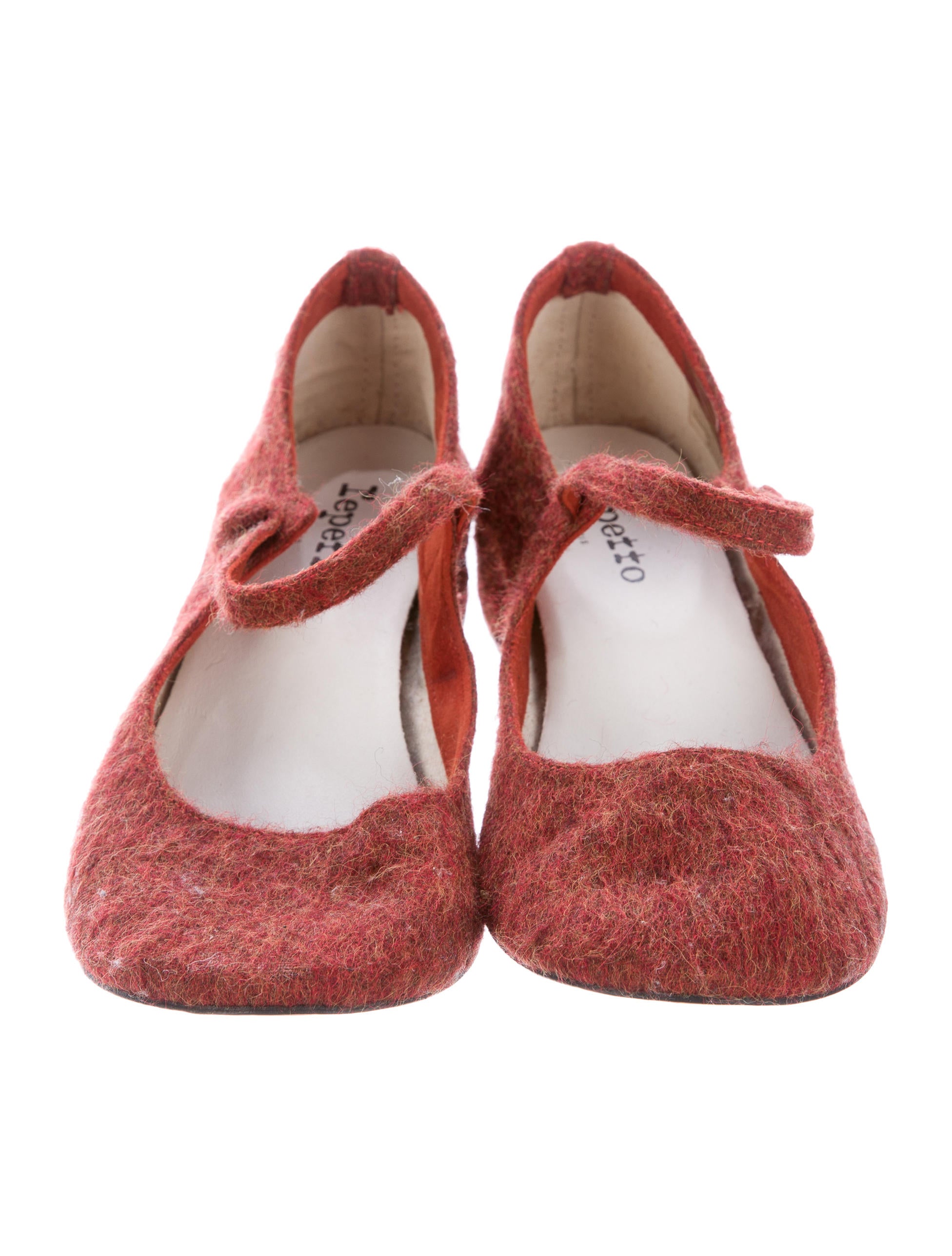 Repetto Felt Mary Jane Flats Shoes REP21195 The RealReal