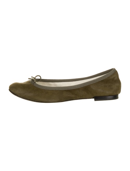 Repetto Suede Ballet Flats Green