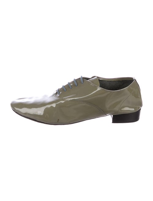 Repetto Patent Leather Oxfords Green