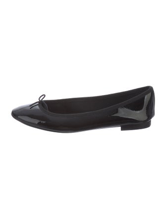 Repetto Patent Leather Bow Accents Ballet Flats