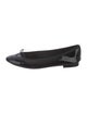 Repetto Patent Leather Bow Accents Ballet Flats