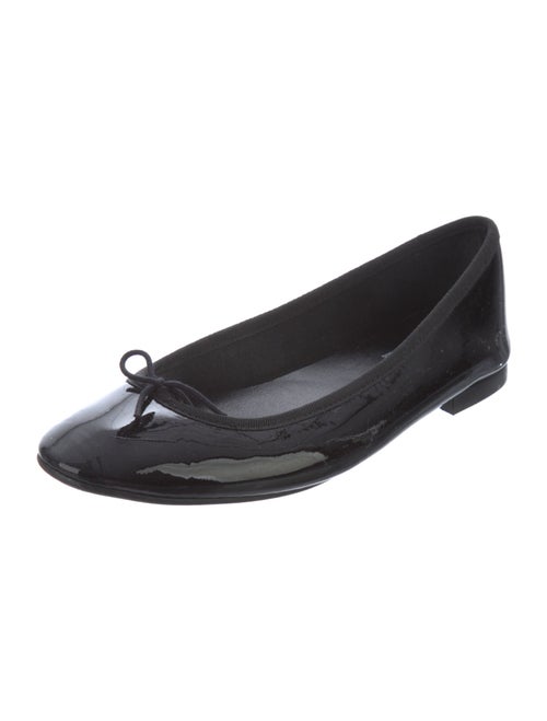 Repetto Patent Leather Bow Accents Ballet Flats