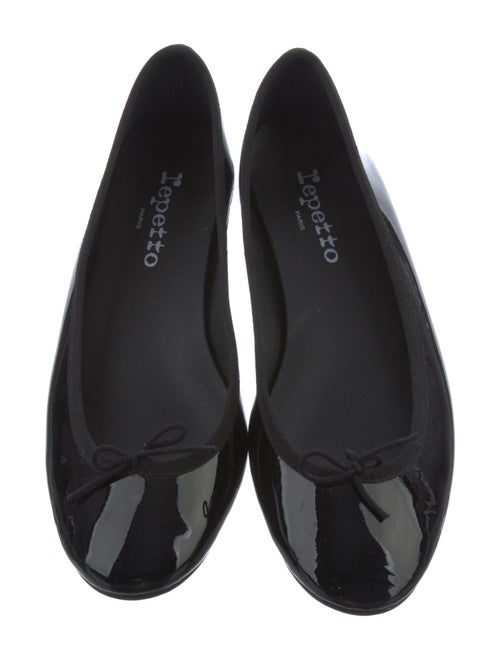 Repetto Patent Leather Bow Accents Ballet Flats