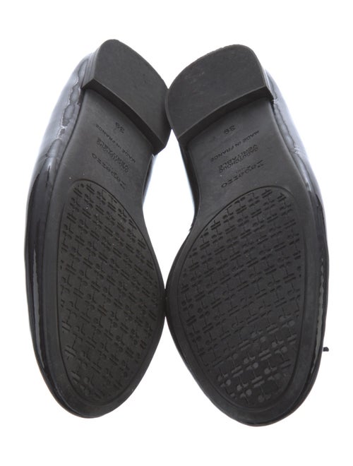 Repetto Patent Leather Bow Accents Ballet Flats