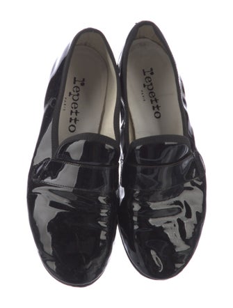 Repetto Patent Leather Grosgrain Trim Loafers