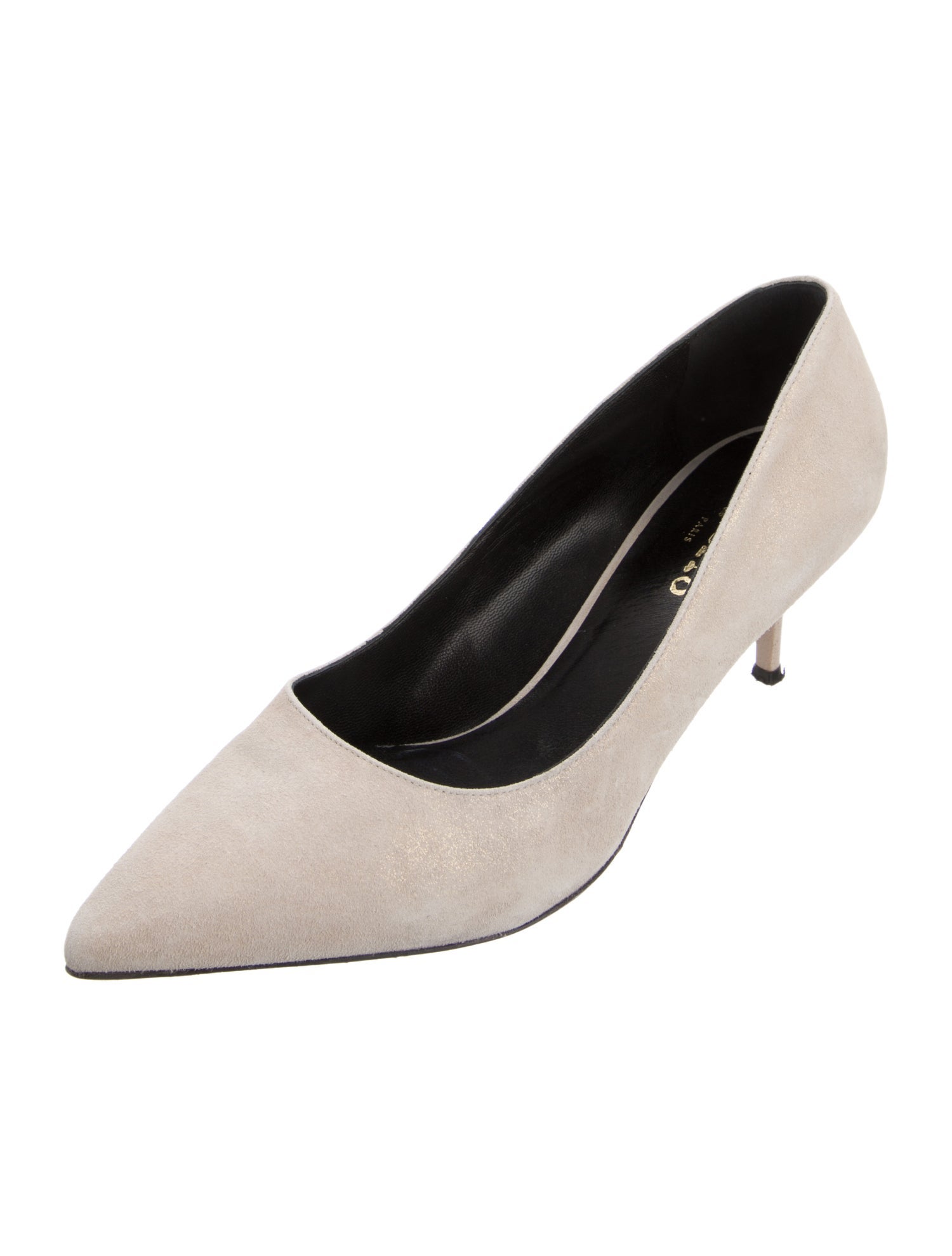 Repetto Suede Glitter Accents Pumps