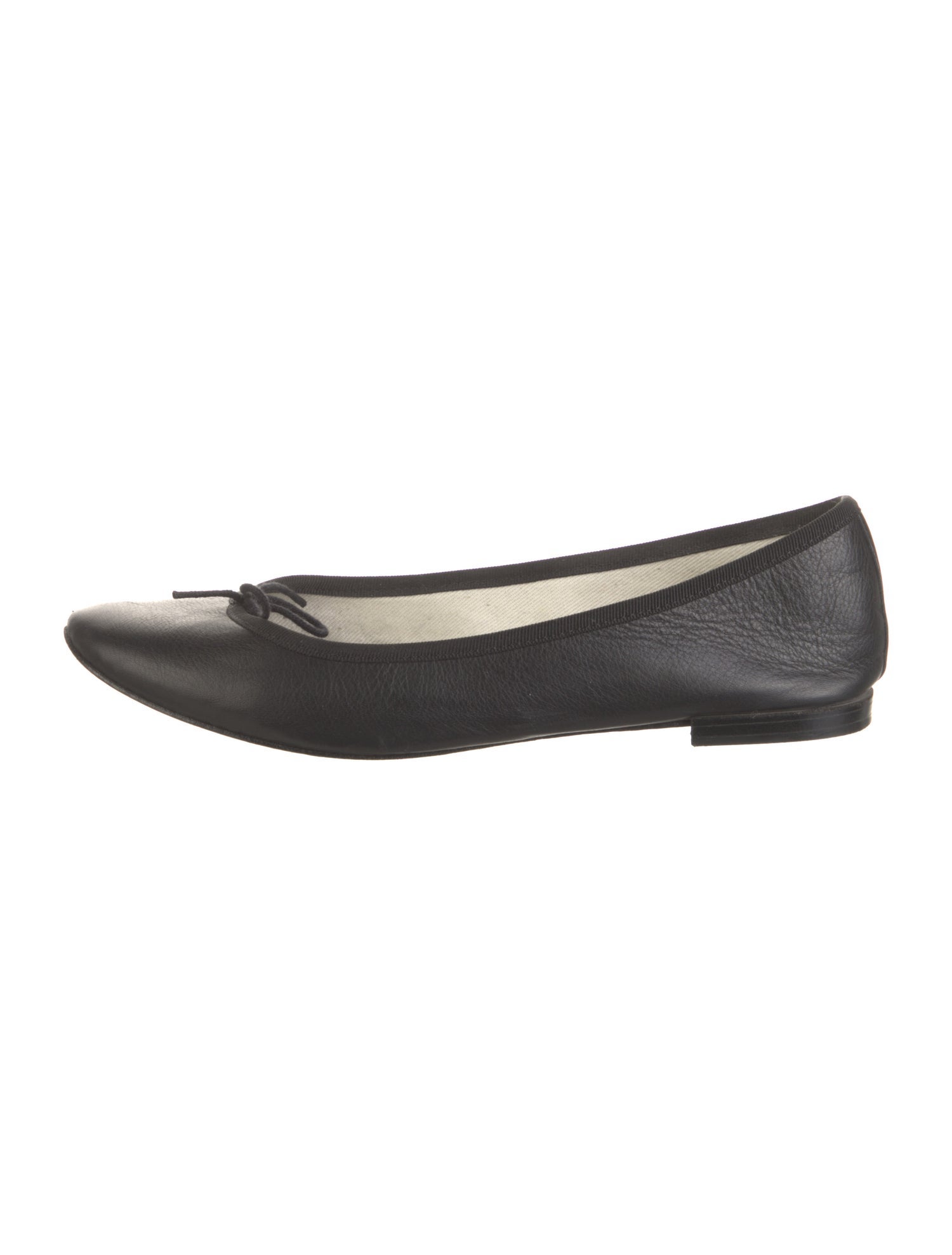 Repetto Leather Bow Accents Ballet Flats