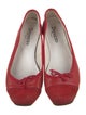 Repetto Leather Bow Accents Ballet Flats