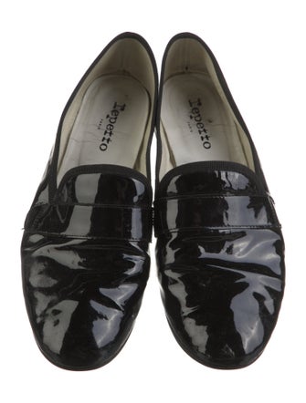 Repetto Patent Leather Grosgrain Trim Loafers