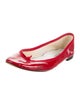 Repetto Patent Leather Bow Accents Ballet Flats
