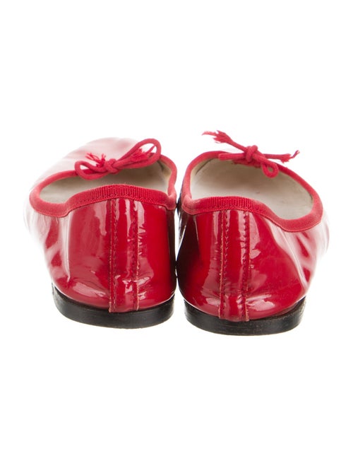 Repetto Patent Leather Bow Accents Ballet Flats