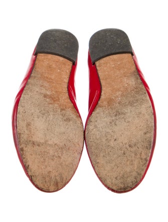 Repetto Patent Leather Bow Accents Ballet Flats