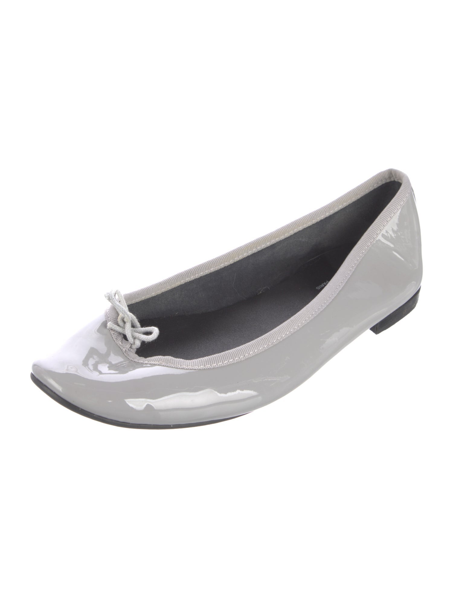 Repetto Patent Leather Bow Accents Ballet Flats