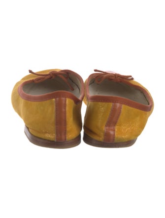 Repetto Suede Colorblock Pattern Ballet Flats