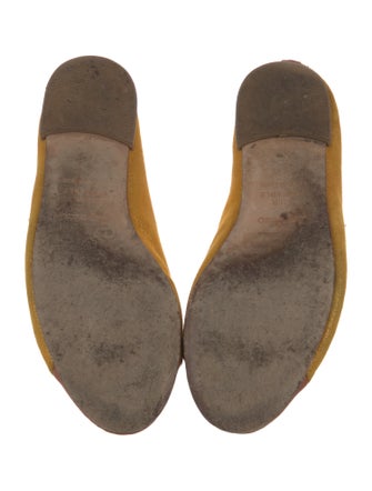 Repetto Suede Colorblock Pattern Ballet Flats