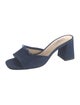 Repetto Denim Bow Accents Slides