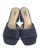 Repetto Denim Bow Accents Slides