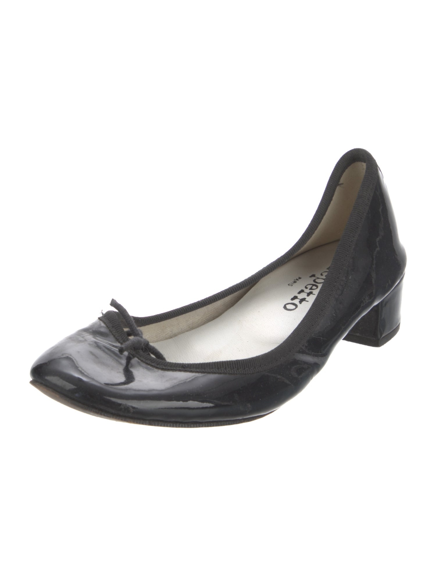 Repetto Patent Leather Bow Accents Pumps