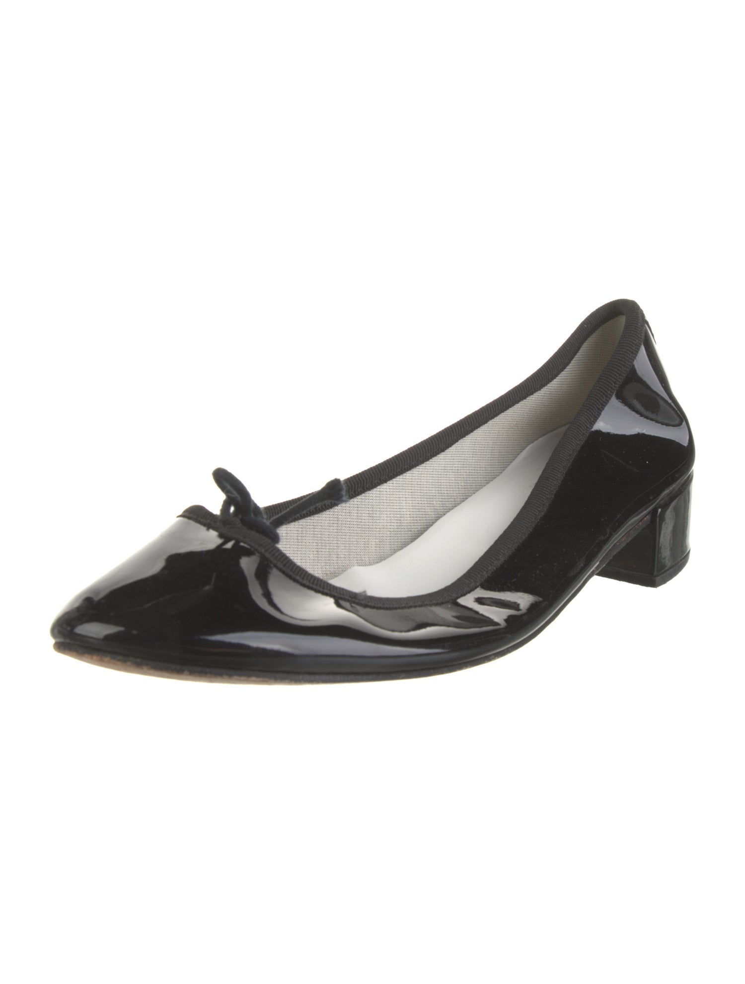 Repetto Patent Leather Bow Accents Pumps