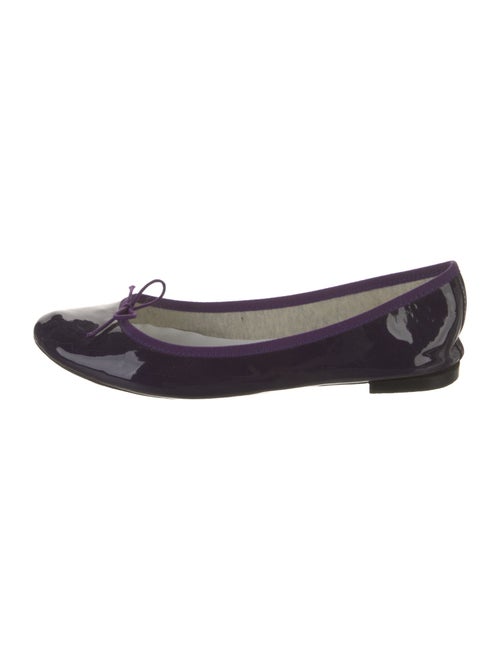Repetto Patent Leather Bow Accents Ballet Flats