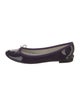 Repetto Patent Leather Bow Accents Ballet Flats