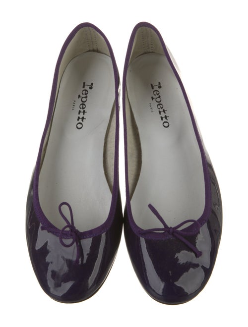 Repetto Patent Leather Bow Accents Ballet Flats