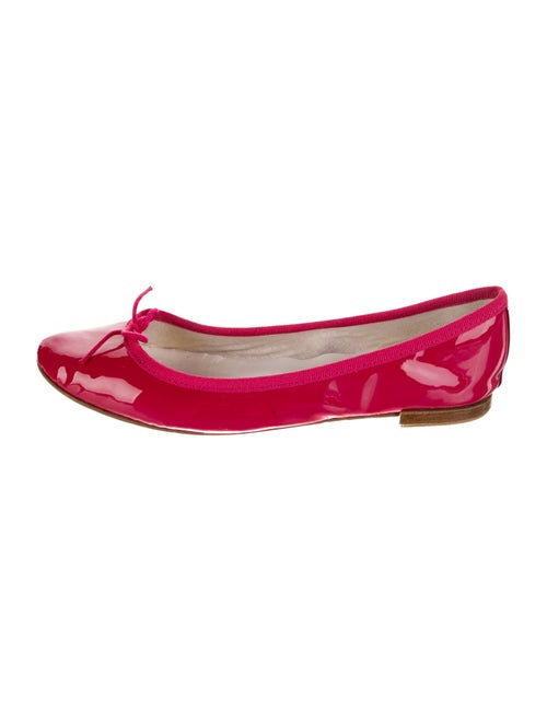 Repetto Patent Leather Bow Accents Ballet Flats