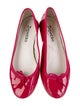 Repetto Patent Leather Bow Accents Ballet Flats