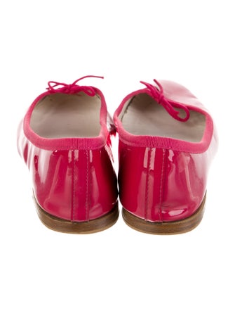 Repetto Patent Leather Bow Accents Ballet Flats