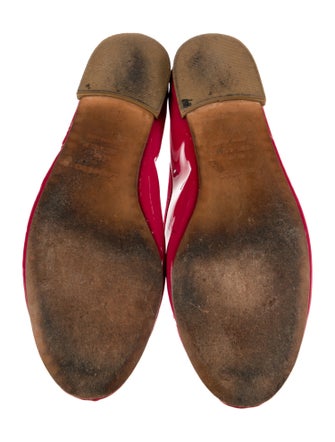 Repetto Patent Leather Bow Accents Ballet Flats