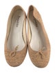 Repetto Animal Print Bow Accents Ballet Flats