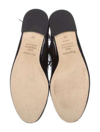 Repetto Patent Leather Grosgrain Trim Flats