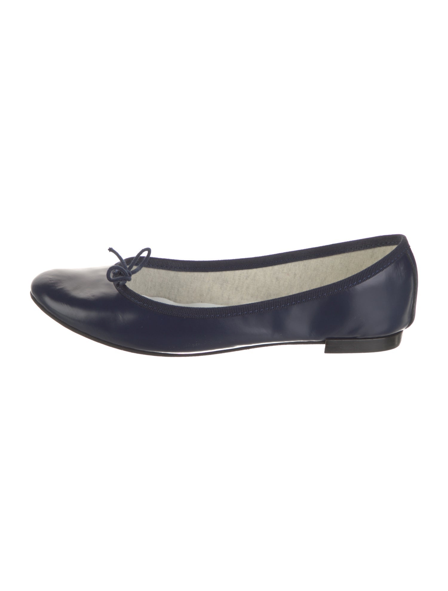 Repetto Leather Bow Accents Ballet Flats