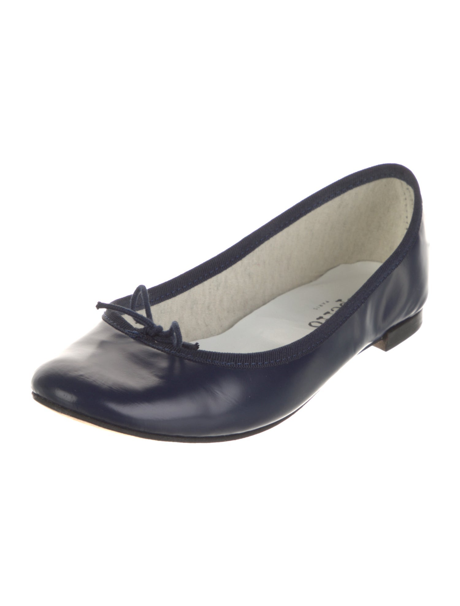 Repetto Leather Bow Accents Ballet Flats