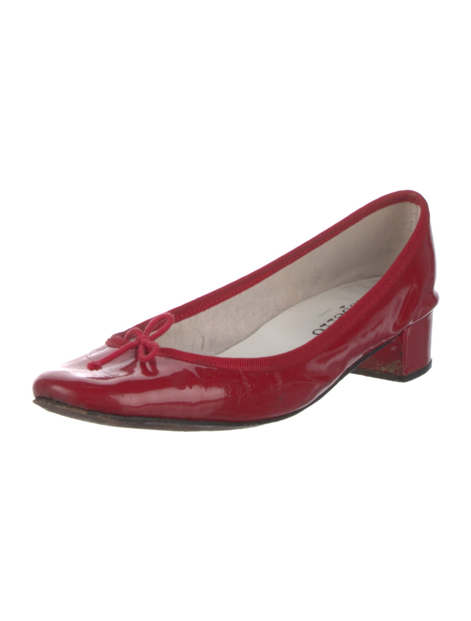Repetto Patent Leather Bow Accents Pumps
