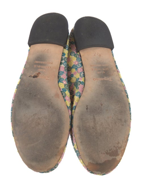 Repetto Printed Bow Accents Ballet Flats
