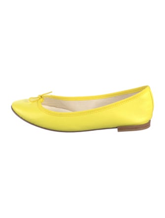 Repetto Leather Bow Accents Ballet Flats