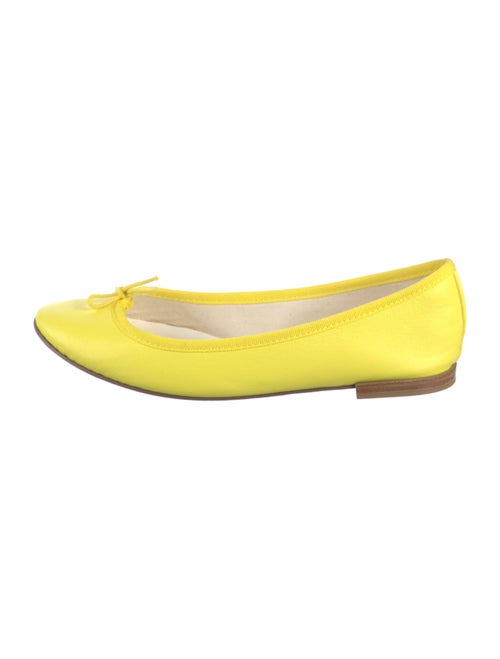 Repetto Leather Bow Accents Ballet Flats