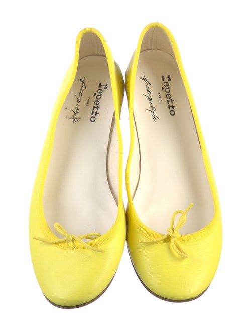 Repetto Leather Bow Accents Ballet Flats