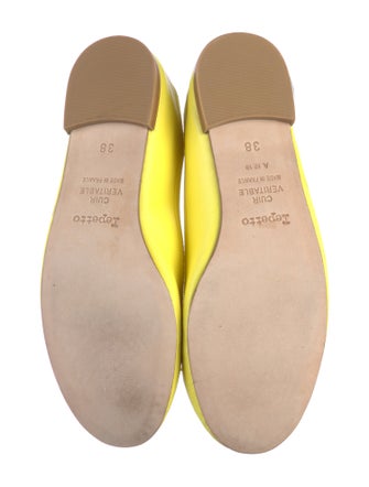 Repetto Leather Bow Accents Ballet Flats
