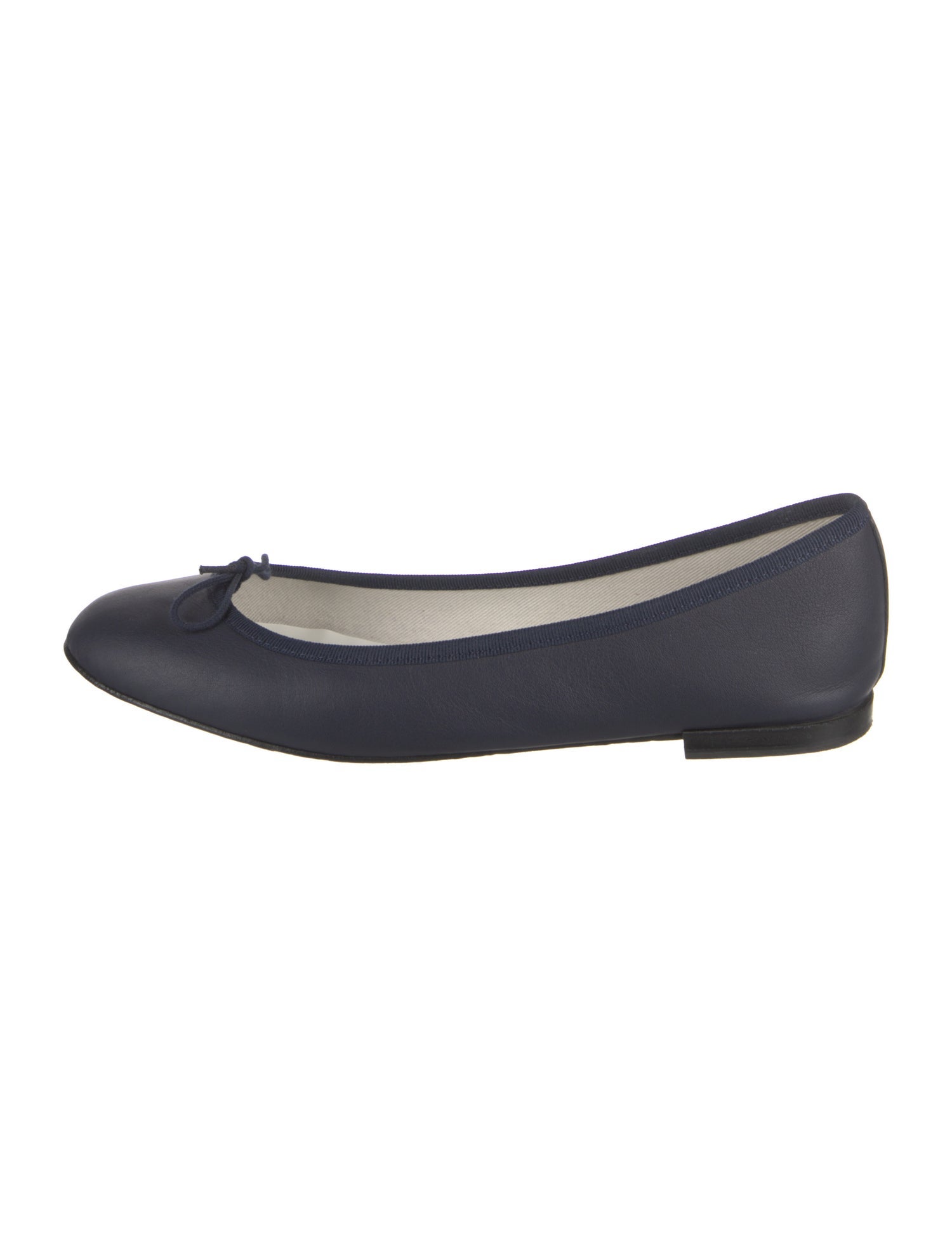 Repetto Leather Bow Accents Ballet Flats