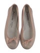 Repetto Leather Bow Accents Ballet Flats