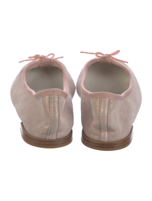 Repetto Leather Bow Accents Ballet Flats