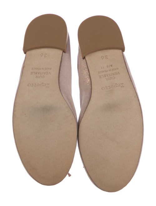 Repetto Leather Bow Accents Ballet Flats