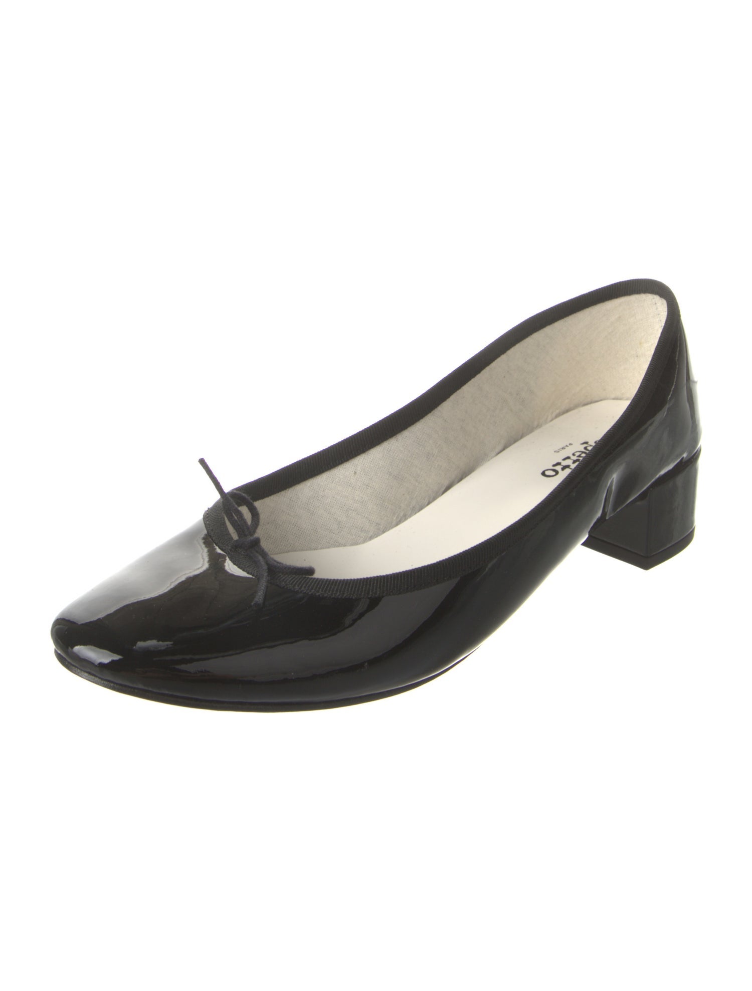 Repetto Patent Leather Bow Accents Pumps