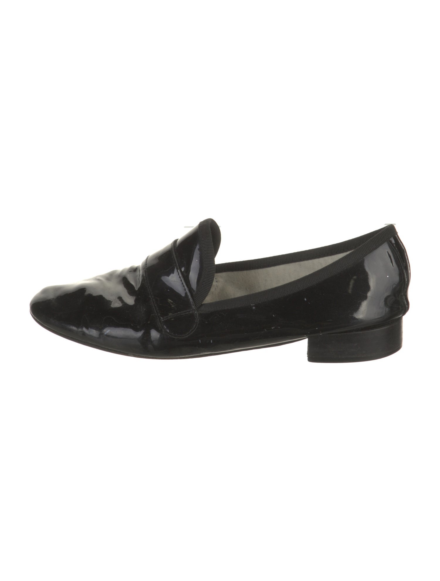 Repetto Patent Leather Grosgrain Trim Loafers
