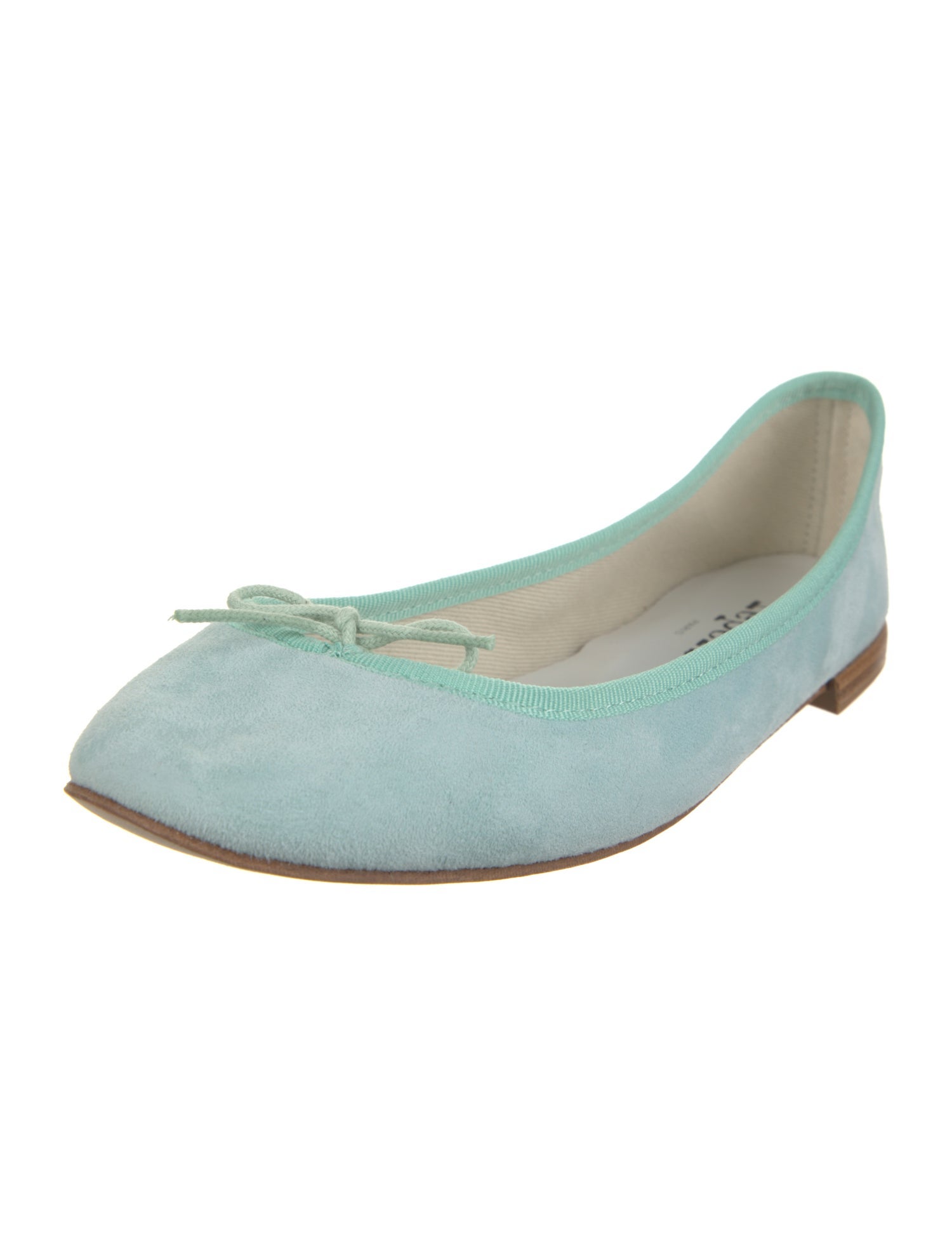 Repetto Suede Grosgrain Trim Ballet Flats