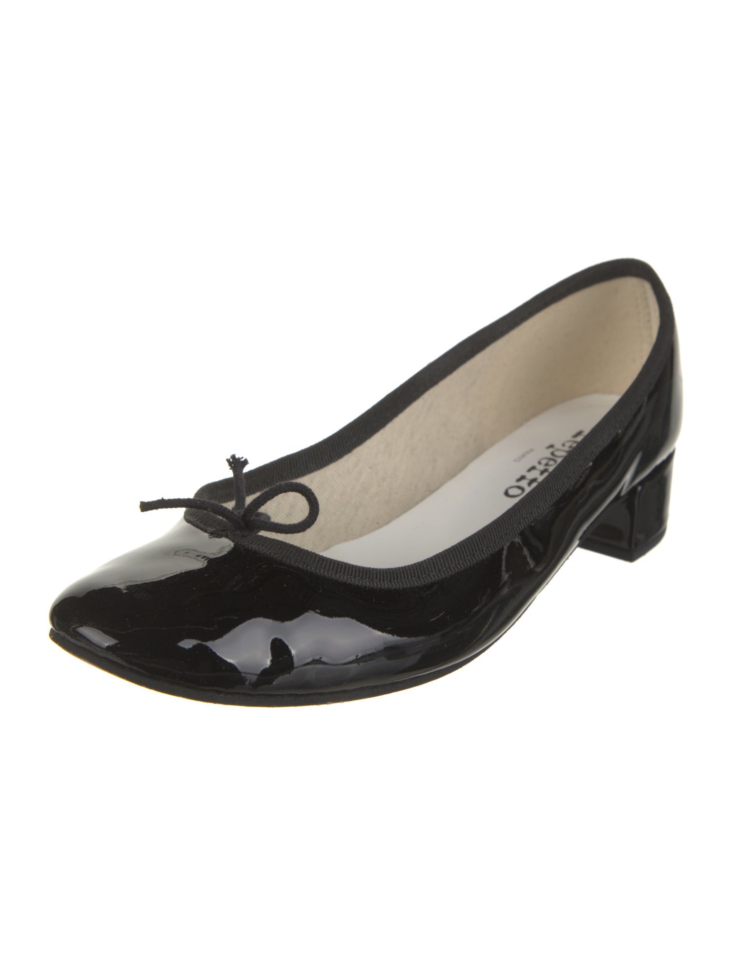 Repetto Patent Leather Bow Accents Pumps