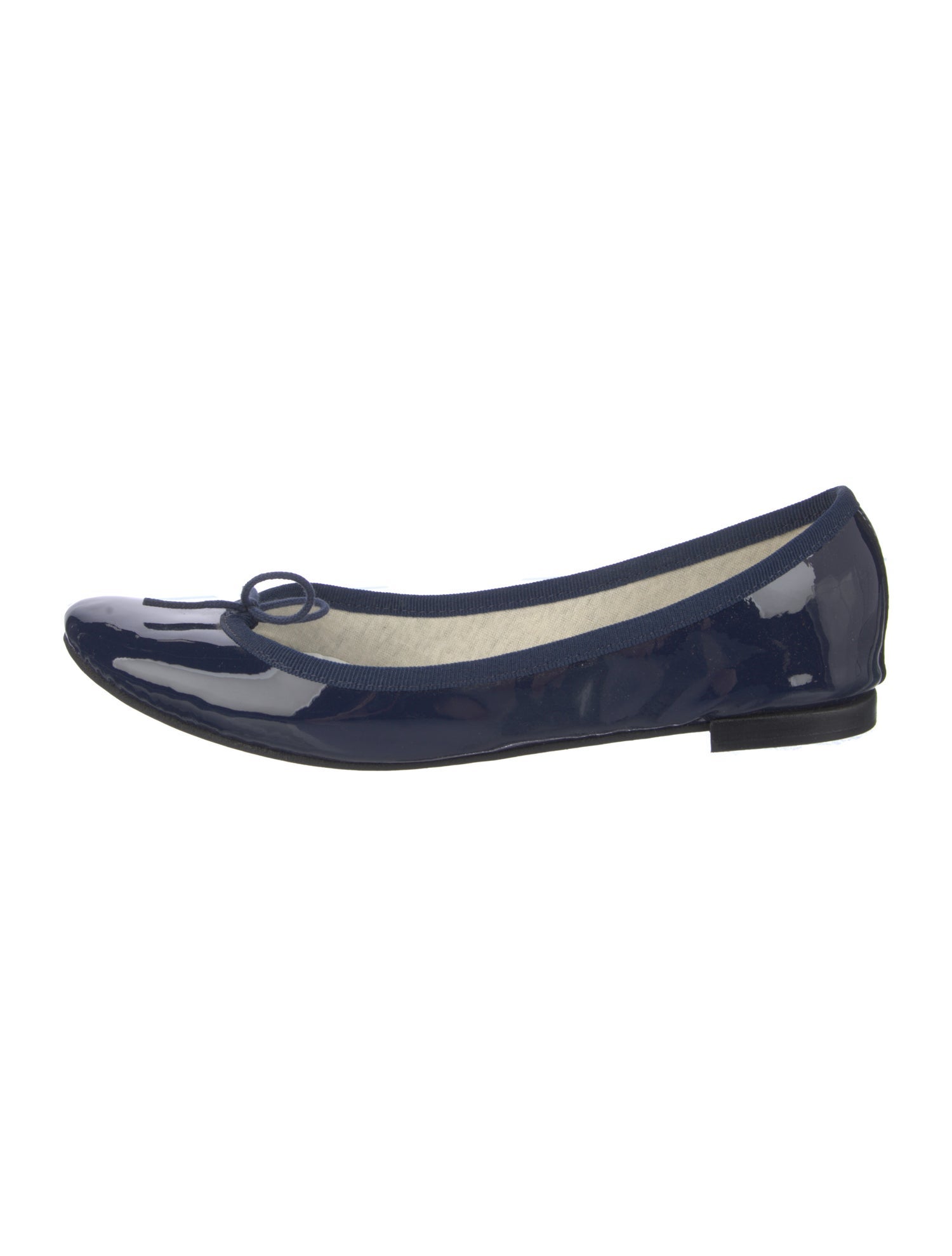 Repetto Patent Leather Bow Accents Ballet Flats