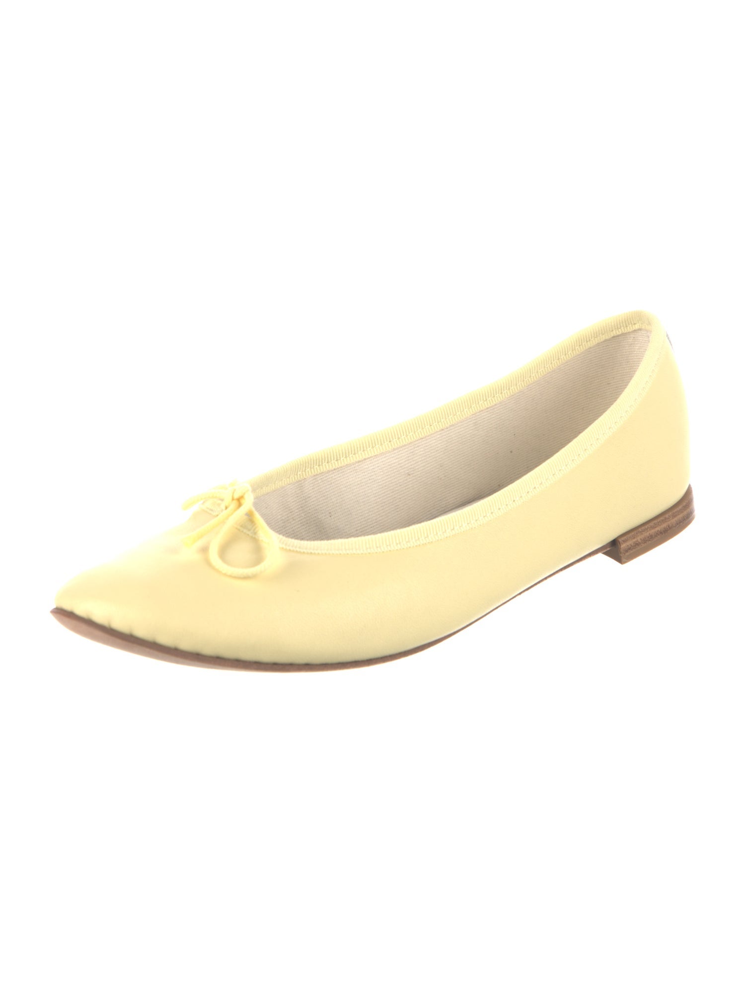 Repetto Leather Bow Accents Ballet Flats